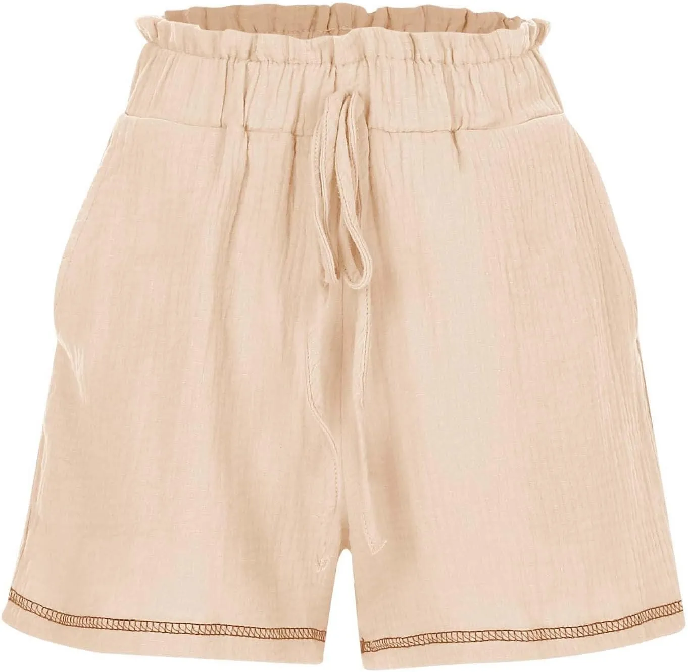 Summer Shorts for Women Drawstring High Waisted Casual Lounge Shorts Lightweight Comfy Beach Short Pants with Pockets