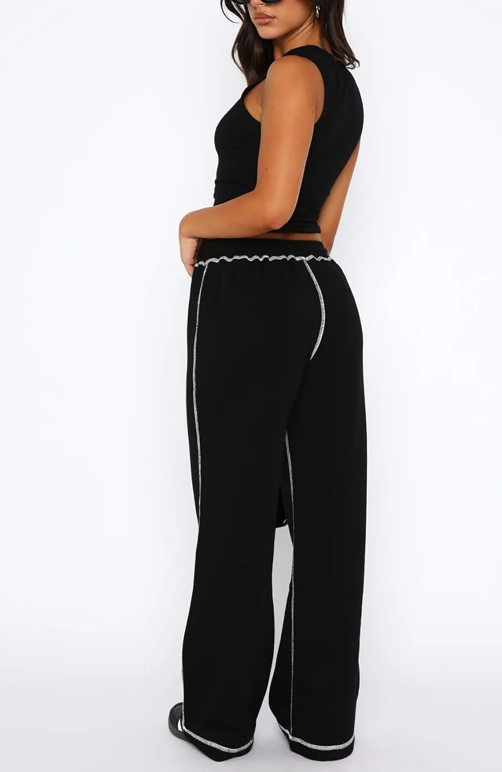 Track Pants Women Sweatpants Soft Jogging Straight Pajama Sweats Wide Leg Sweatpants Women Lounge Pants Joggers