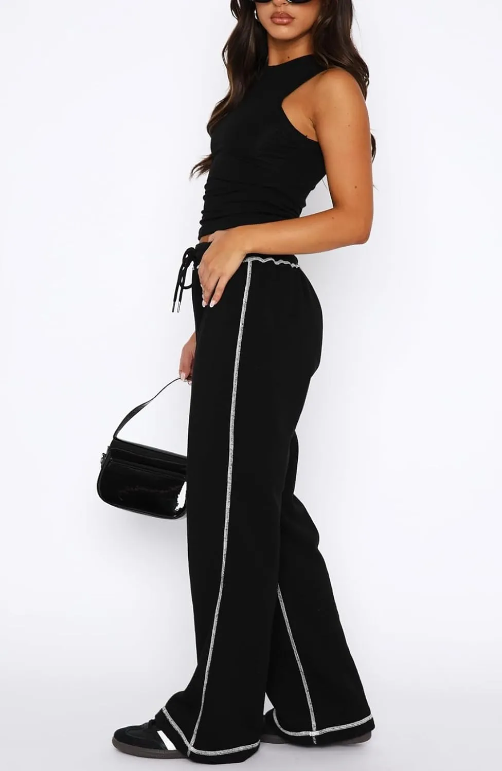 Track Pants Women Sweatpants Soft Jogging Straight Pajama Sweats Wide Leg Sweatpants Women Lounge Pants Joggers