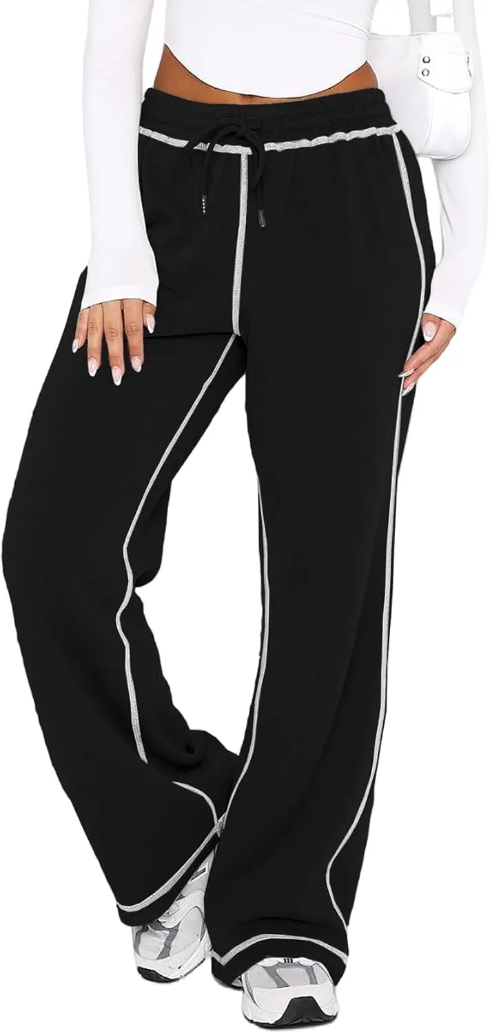 Track Pants Women Sweatpants Soft Jogging Straight Pajama Sweats Wide Leg Sweatpants Women Lounge Pants Joggers
