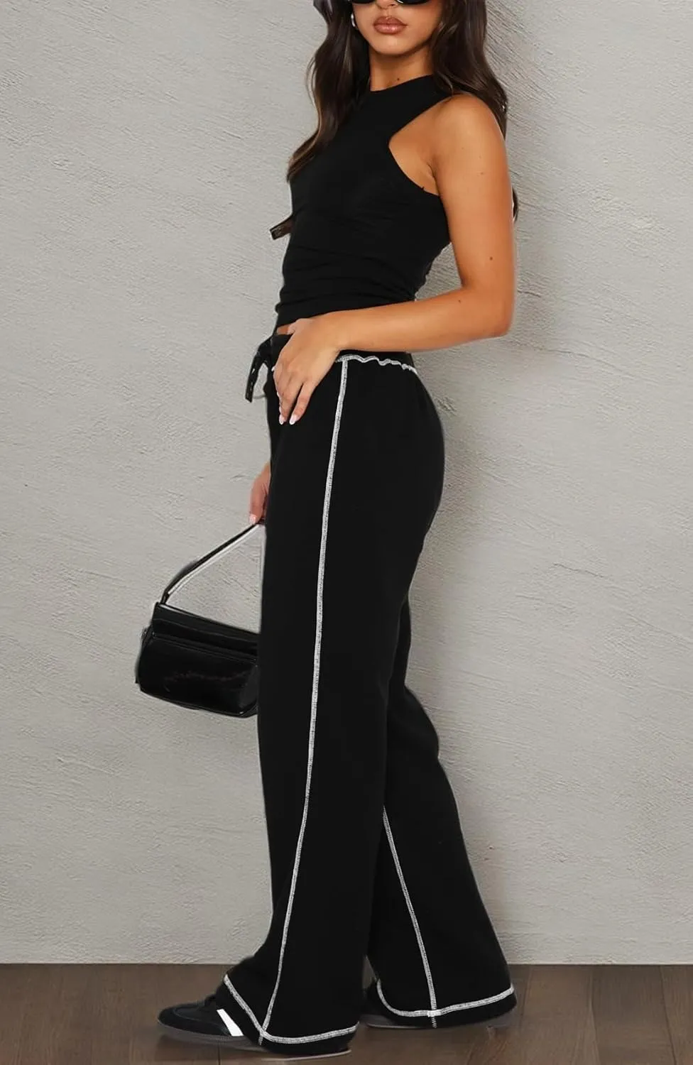Track Pants Women Sweatpants Soft Jogging Straight Pajama Sweats Wide Leg Sweatpants Women Lounge Pants Joggers