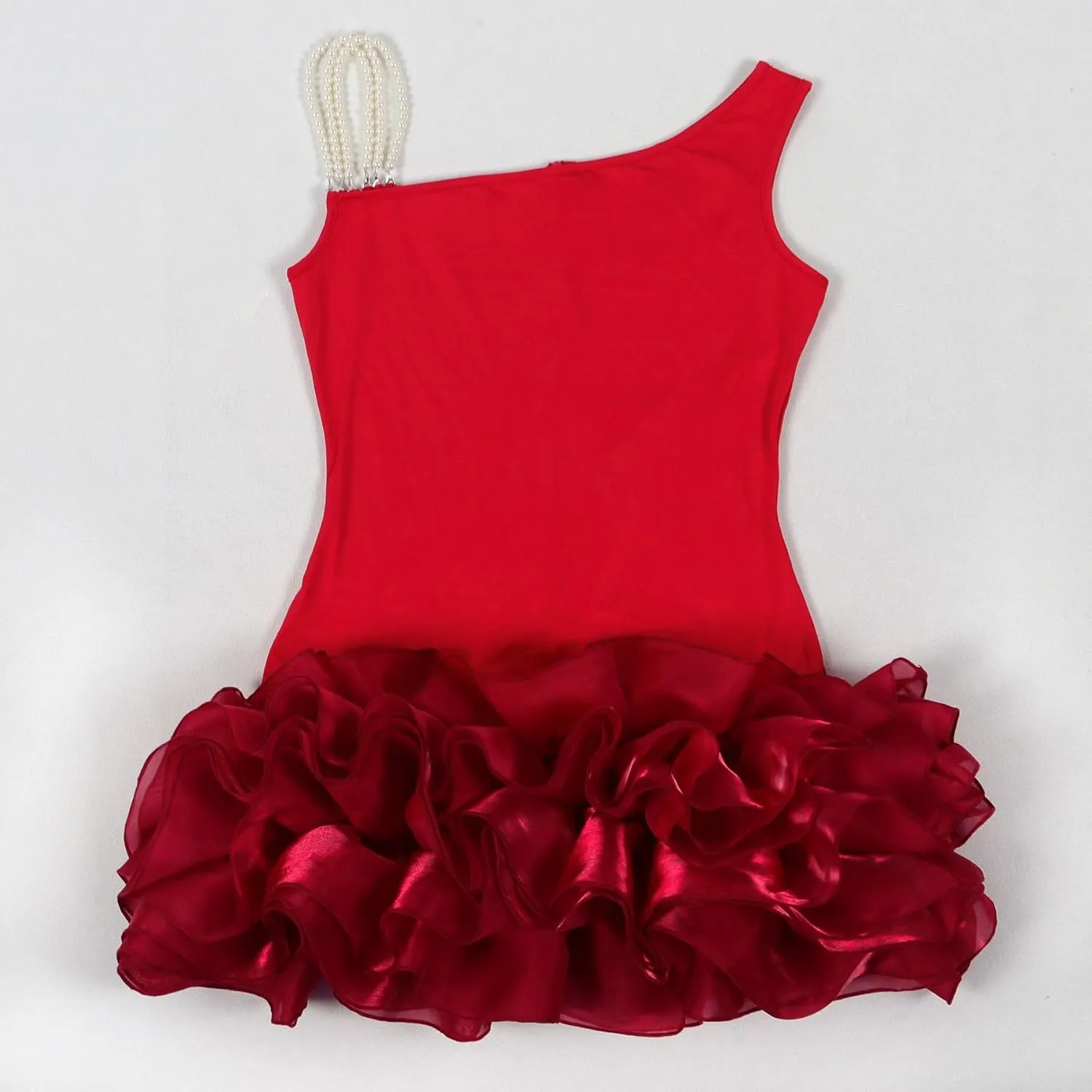 Voghtic Women's Sexy Mini Club Party Dress Ruffle Hem Sleeveless Off-Shoulder Bodycon Short Dresses