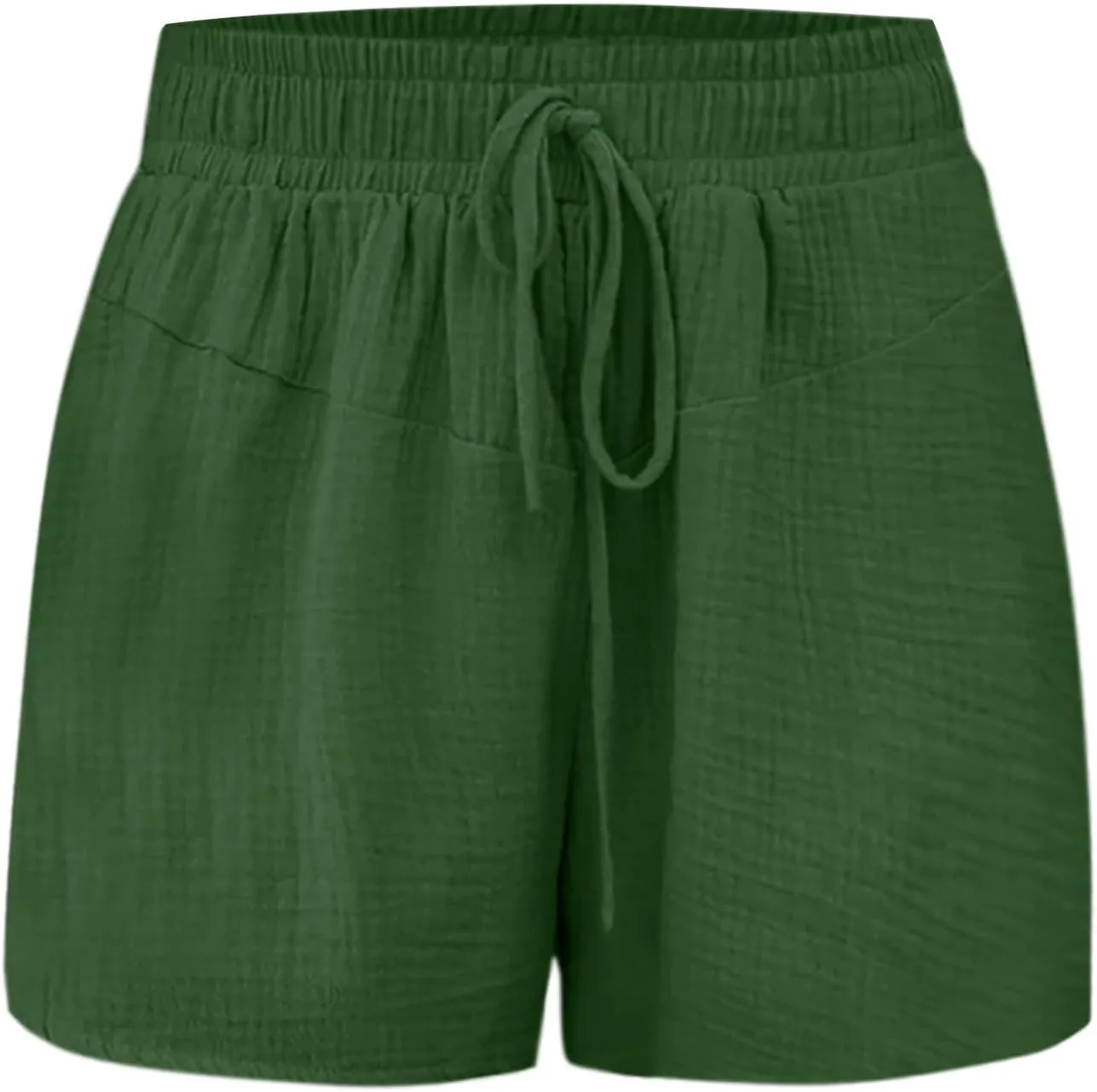 Women Plus Size Summer Shorts Drawstring High Waisted Casual Shorts Pull on Baggy Short Lounge Pants with Pockets