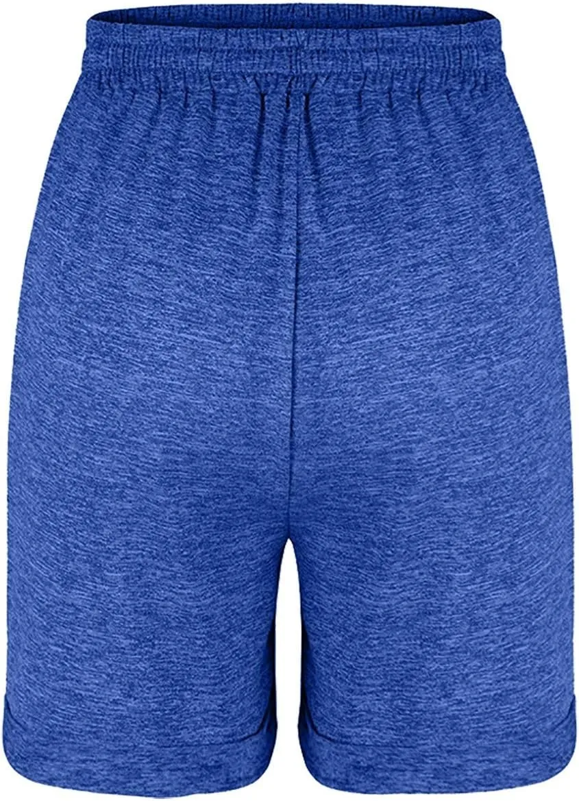 Women's Summer Lounge Shorts Drawstring High Waisted Casual Beach Shorts Pull On Athletic Running Yoga Short Pants