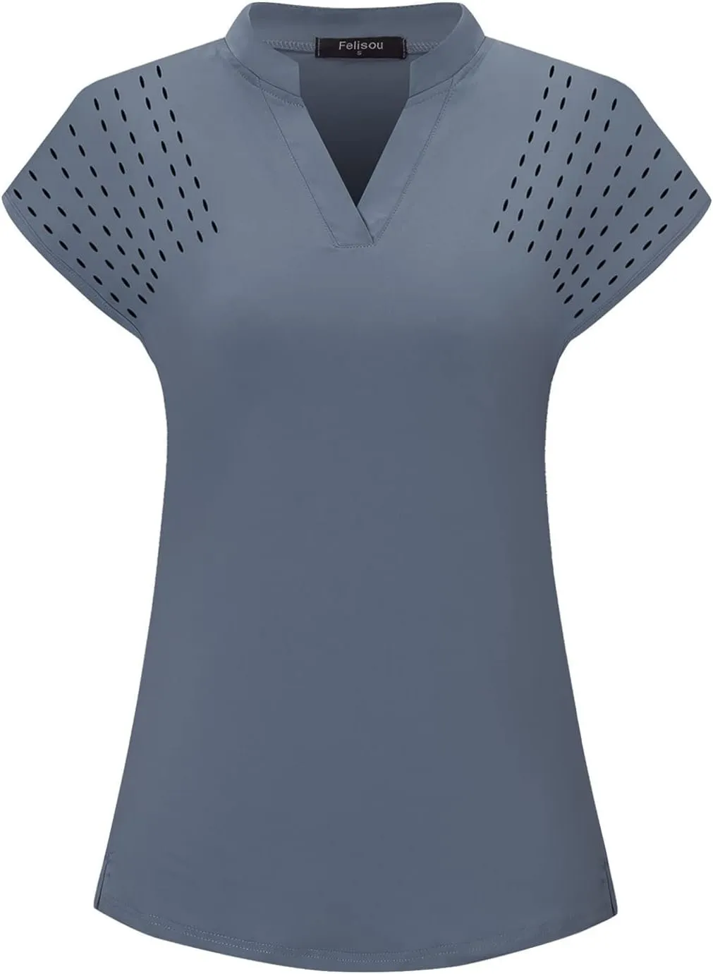 Womens V Neck Golf Polo Shirts Short Sleeve Sport Shirt Workout Tops