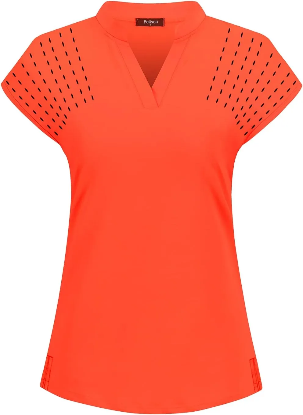 Womens V Neck Golf Polo Shirts Short Sleeve Sport Shirt Workout Tops