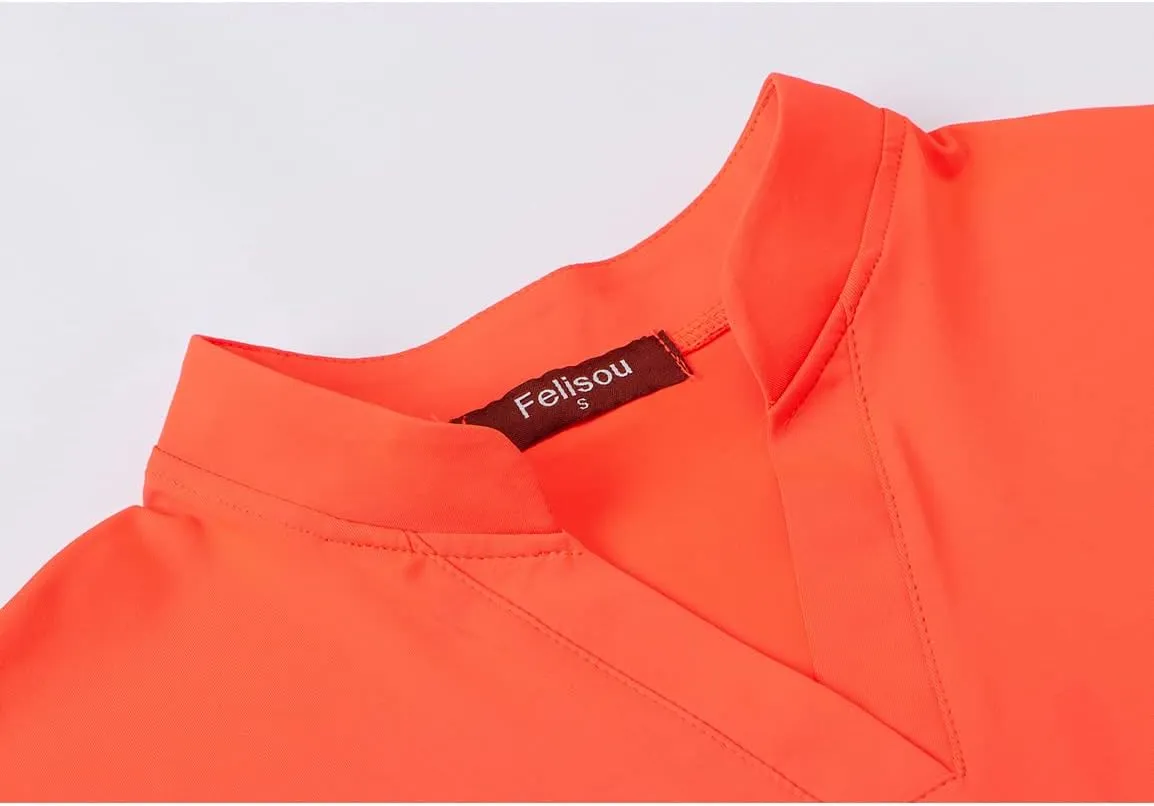 Womens V Neck Golf Polo Shirts Short Sleeve Sport Shirt Workout Tops